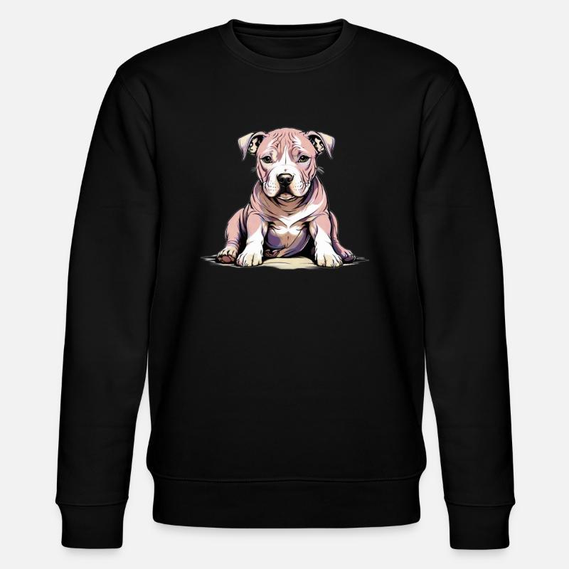 Pitbul Welpe - Stanley/Stella Unisex Bio-Sweatshirt CHANGER  - Schwarz