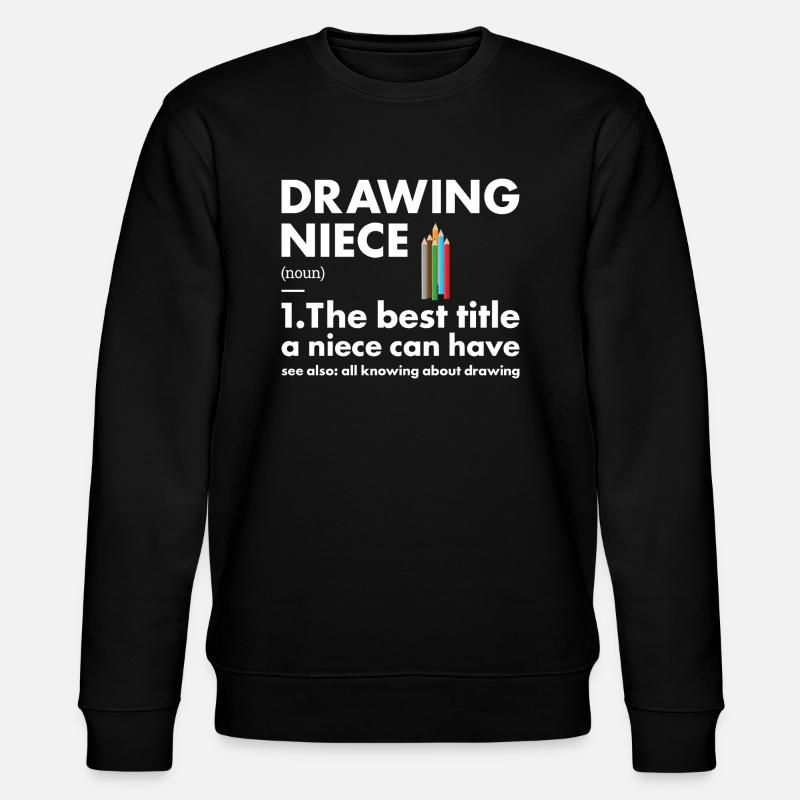 Drawer Niece Definition Drawing - Stanley/Stella CHANGER Unisex Organic Sweatshirt - black