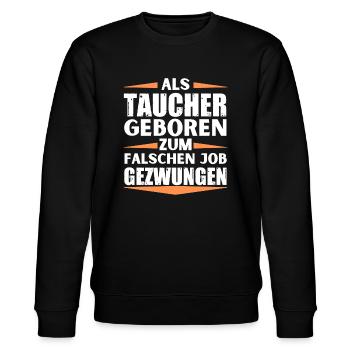 Taucher im falschen Job gelandet - Stanley/Stella Unisex Bio-Sweatshirt CHANGER  - Schwarz - Vorne - Nik (191cm) & Marisol (170cm)