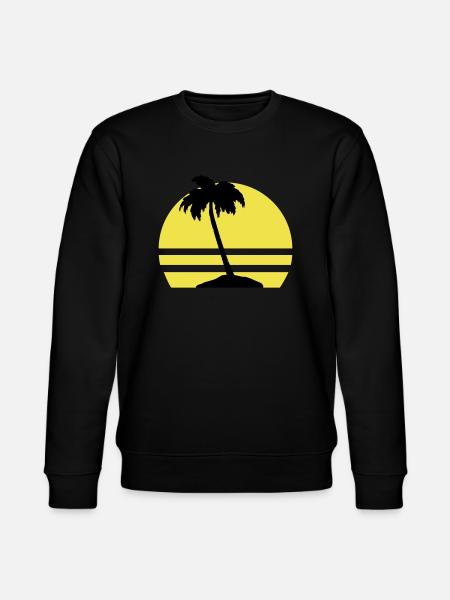 palmen insel - Stanley/Stella Unisex Bio-Sweatshirt CHANGER  - Schwarz