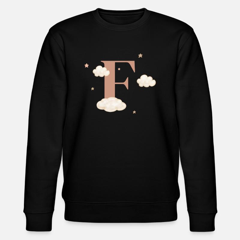 Lettre f nuages étoiles - Sweat bio CHANGER Stanley/Stella Unisexe - noir