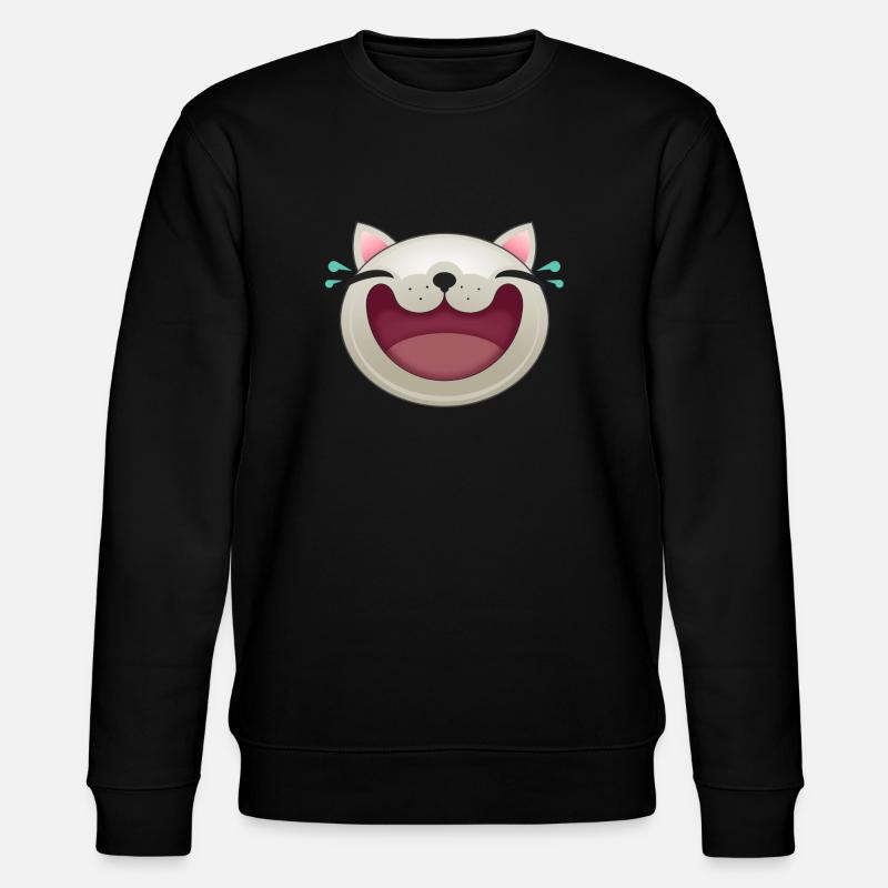 FRÖHLICHE KATZE - Stanley/Stella Unisex Bio-Sweatshirt CHANGER  - Schwarz