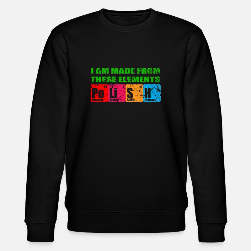 Polen Stolz Shirt - Stanley/Stella Unisex Bio-Sweatshirt CHANGER  - Schwarz