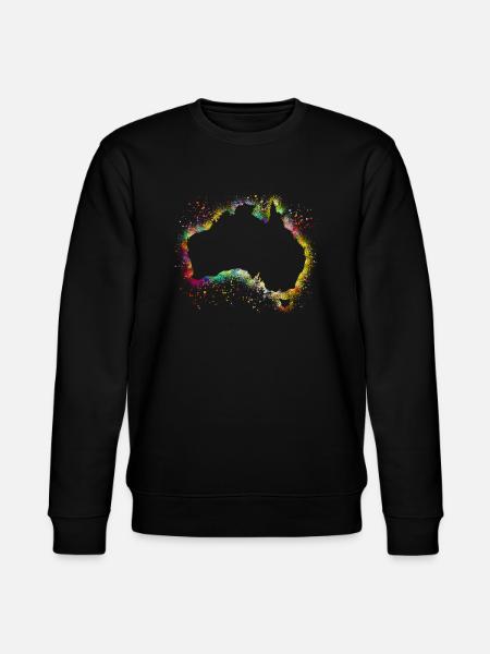 Australia continent - Stanley/Stella CHANGER Unisex Organic Sweatshirt - black