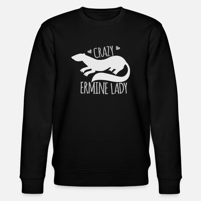 Verrückte Hermelin - Stanley/Stella Unisex Bio-Sweatshirt CHANGER  - Schwarz