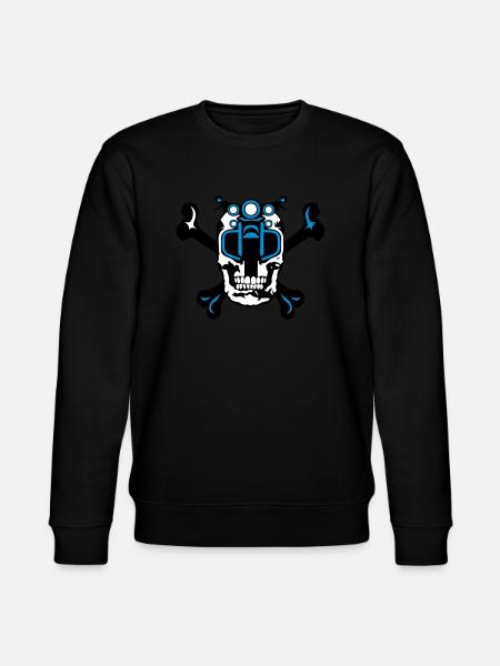 skull motorcycle skull skull - Stanley/Stella CHANGER Unisex Organic Sweatshirt - black