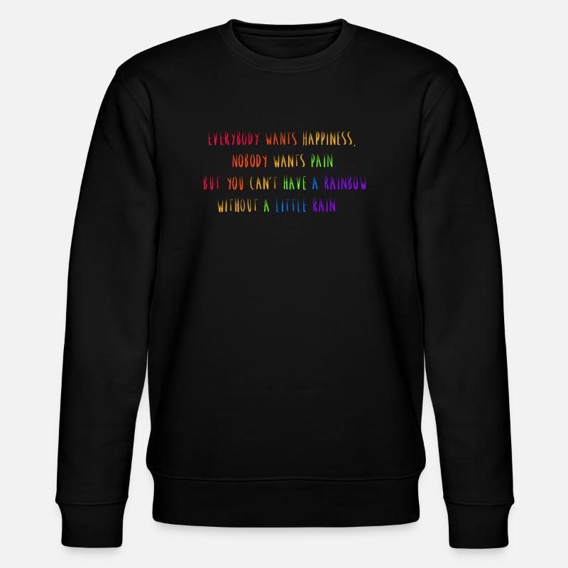 Rainbow saying - Stanley/Stella CHANGER Unisex Organic Sweatshirt - black
