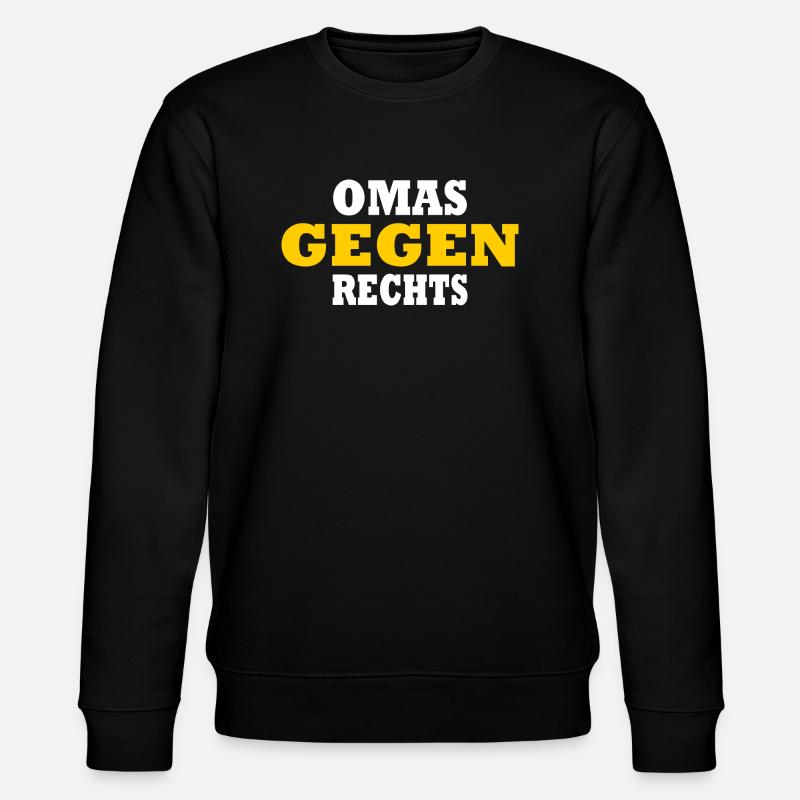 Omas gegen rechts - Stanley/Stella Unisex Bio-Sweatshirt CHANGER  - Schwarz
