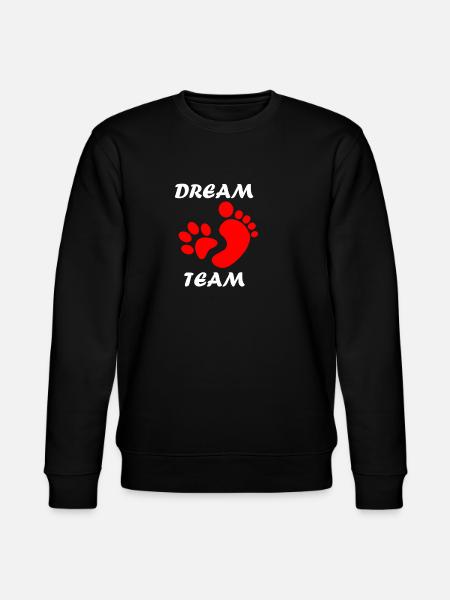 Dream team - dog man - Stanley/Stella CHANGER Unisex Organic Sweatshirt - black