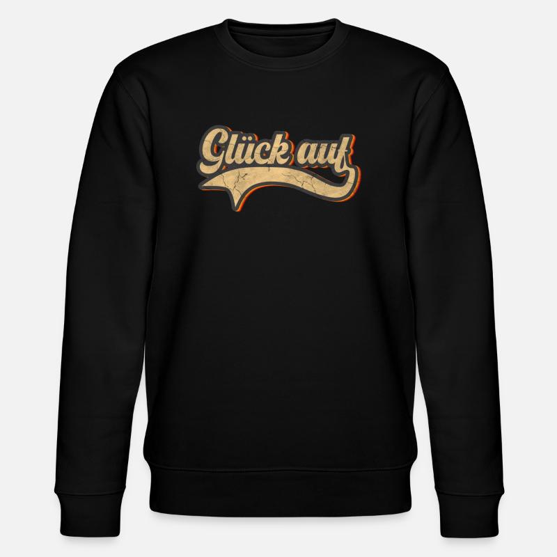 Glück auf - Stanley/Stella Unisex Bio-Sweatshirt CHANGER  - Schwarz