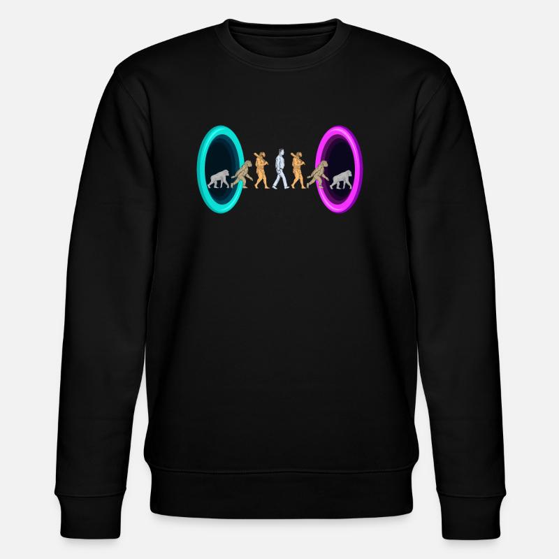 Evolution through portals - Stanley/Stella CHANGER Unisex Organic Sweatshirt - black