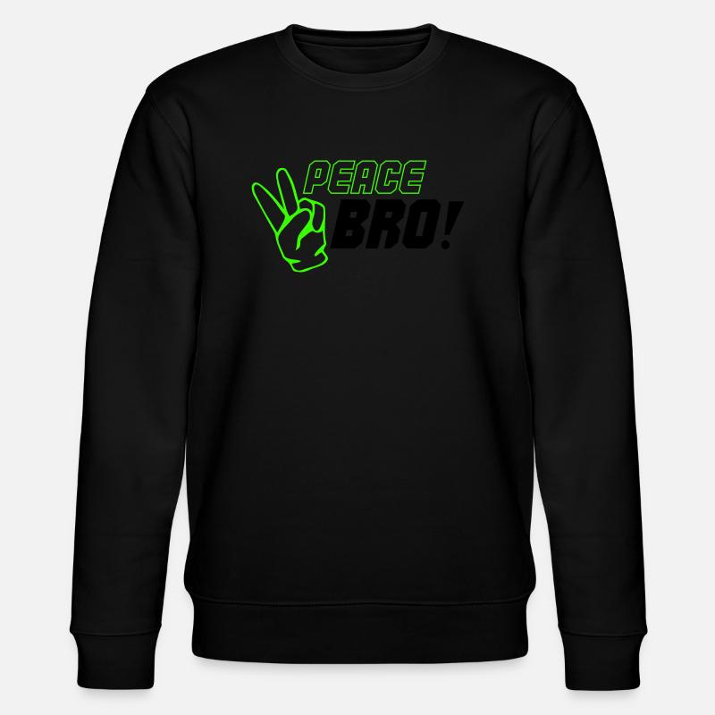 peace bro 02 - Stanley/Stella Unisex Bio-Sweatshirt CHANGER  - Schwarz