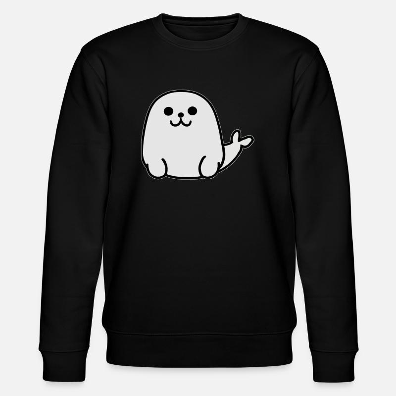 Mignon phoque blanc charmant - Sweat bio CHANGER Stanley/Stella Unisexe - noir
