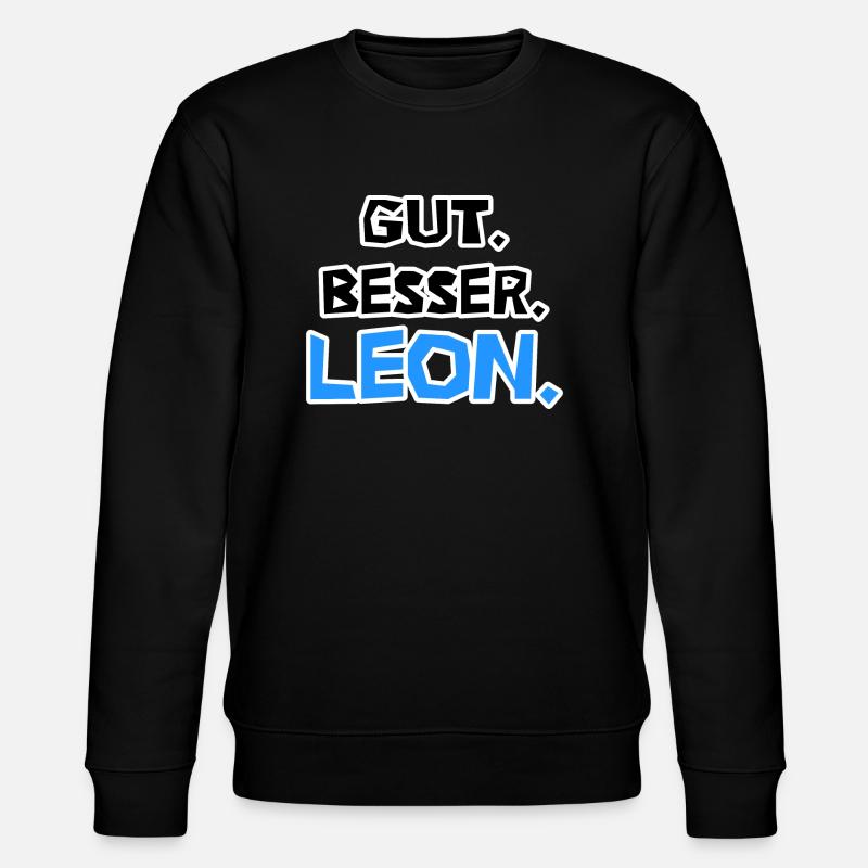 Gut. Besser. Leon. - Stanley/Stella Unisex Bio-Sweatshirt CHANGER  - Schwarz