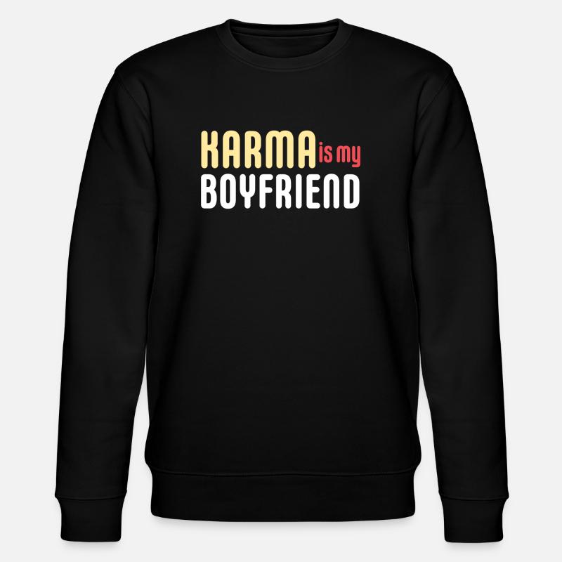 KARMA IST MEIN FREUND - Stanley/Stella Unisex Bio-Sweatshirt CHANGER  - Schwarz