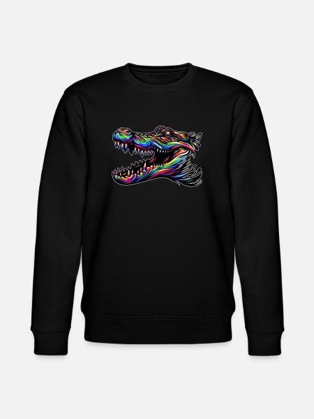 Alligator, Krokodil - Stanley/Stella Unisex Bio-Sweatshirt CHANGER  - Schwarz