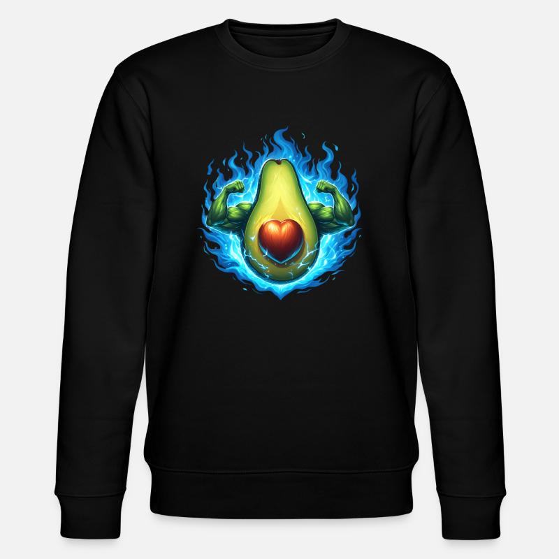 Starke Avocado - Stanley/Stella Unisex Bio-Sweatshirt CHANGER  - Schwarz