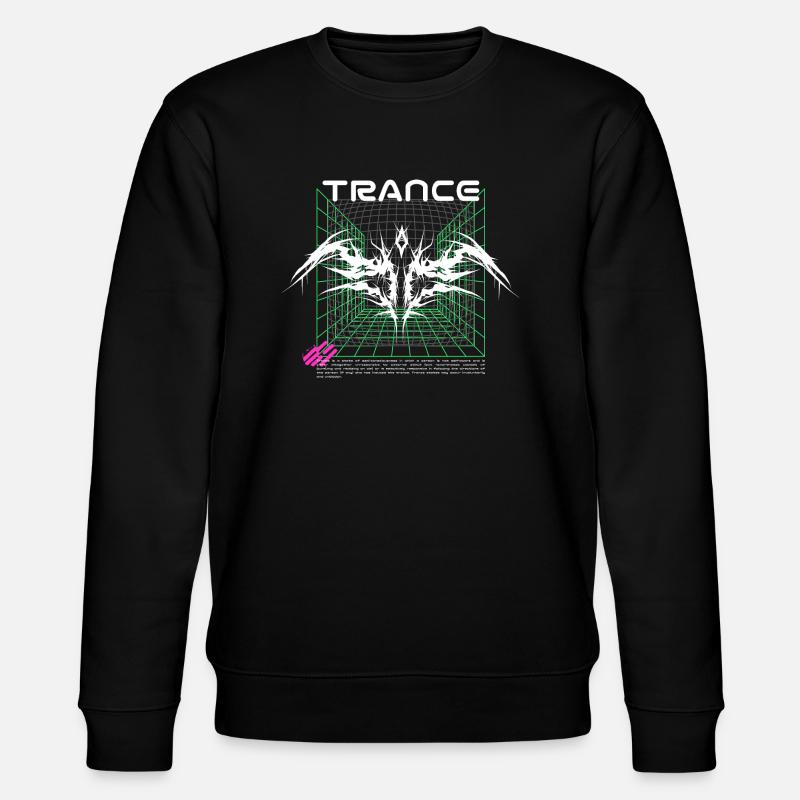 Trance - Techno Rave Festival Design - Stanley/Stella Unisex Bio-Sweatshirt CHANGER  - Schwarz