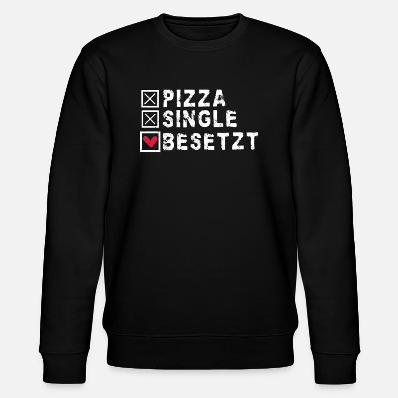 Pizza single occupied - Stanley/Stella CHANGER Unisex Organic Sweatshirt - black