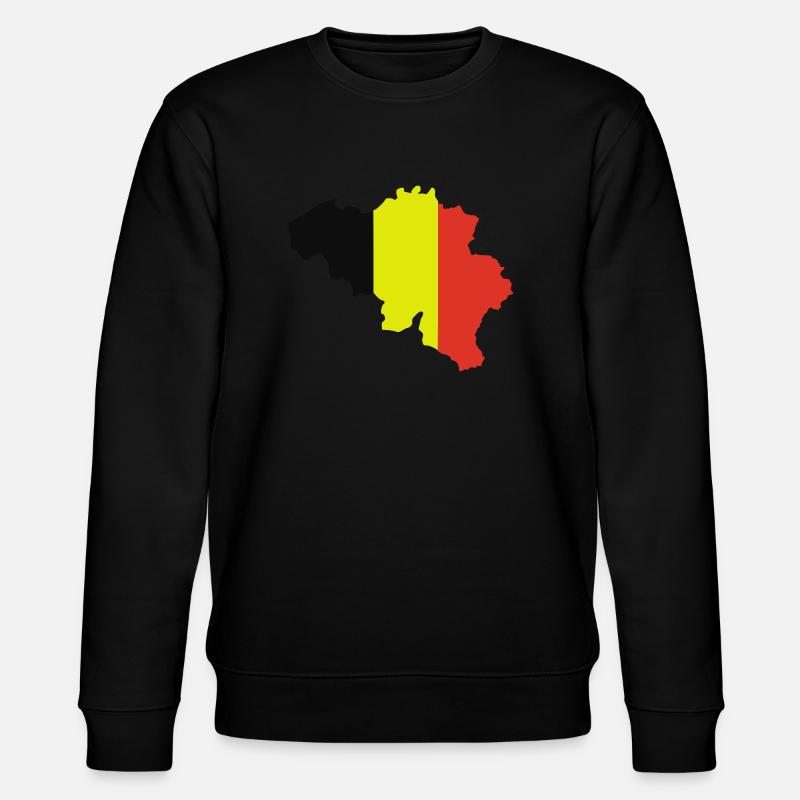 belgium drapeau map - Sweat bio CHANGER Stanley/Stella Unisexe - noir