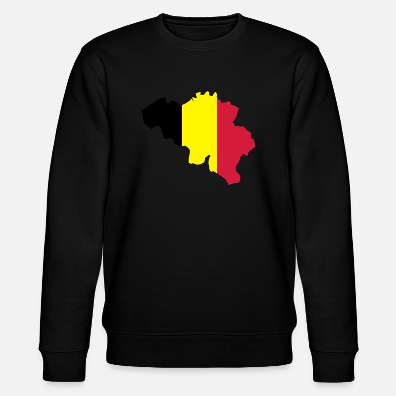 Belgien - Stanley/Stella Unisex Bio-Sweatshirt CHANGER  - Schwarz