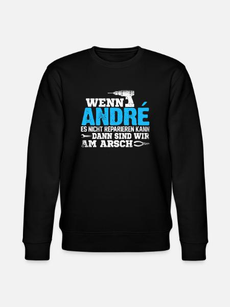 ANDRÉ - kann es reparieren - Stanley/Stella Unisex Bio-Sweatshirt CHANGER  - Schwarz