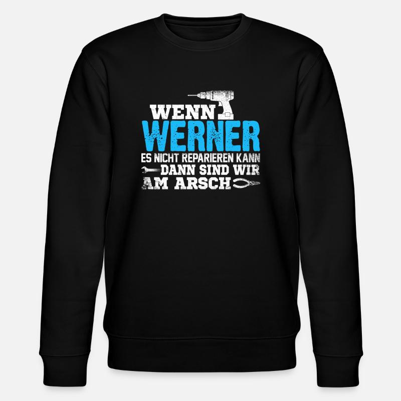 WERNER - kann es reparieren - Stanley/Stella Unisex Bio-Sweatshirt CHANGER  - Schwarz