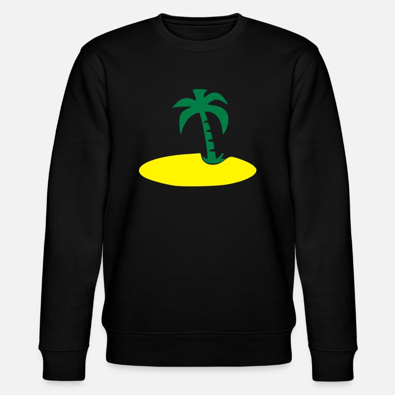 Insel mit Palme - Stanley/Stella Unisex Bio-Sweatshirt CHANGER  - Schwarz