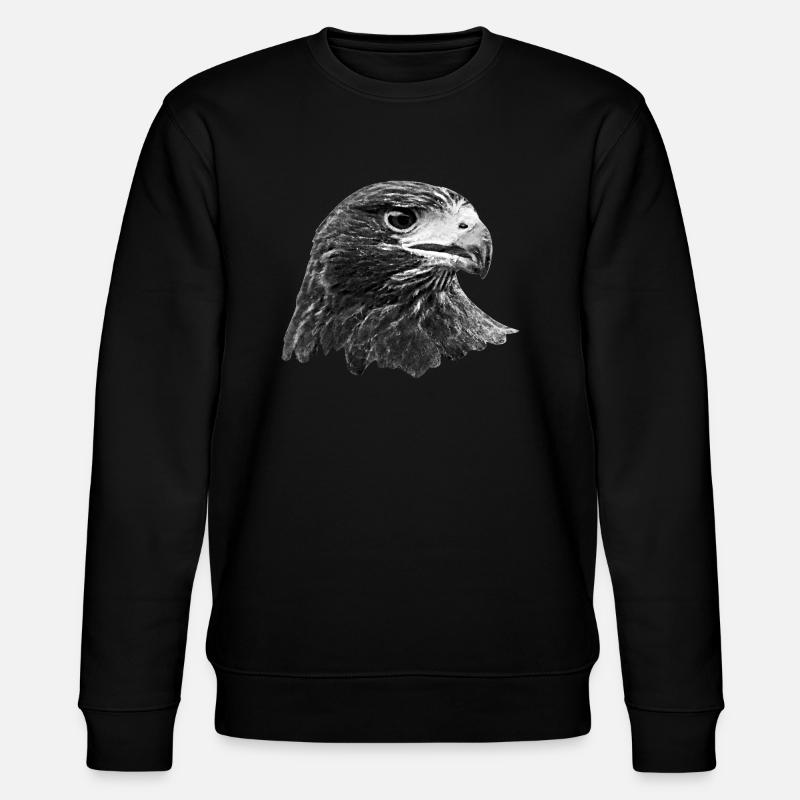 Aigle, faucon, buse, gris - Sweat bio CHANGER Stanley/Stella Unisexe - noir
