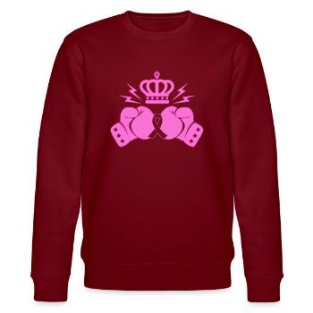 Lutte contre le cancer du sein - Sweat bio CHANGER Stanley/Stella Unisexe - bordeaux - Devant - Nik (191cm) & Marisol (170cm)