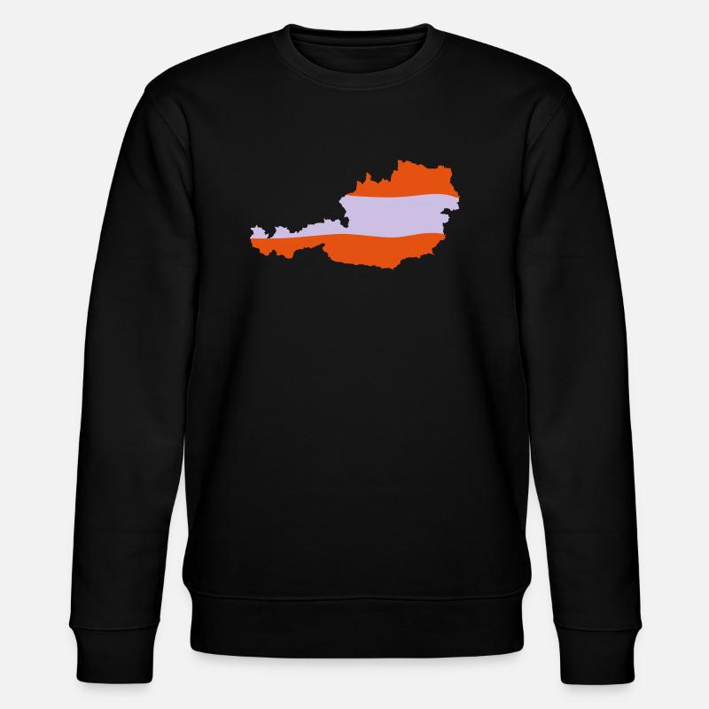 Österreich, Austria - Stanley/Stella Unisex Bio-Sweatshirt CHANGER  - Schwarz