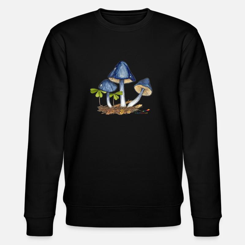Stahlblauer Rötling - Stanley/Stella Unisex Bio-Sweatshirt CHANGER  - Schwarz