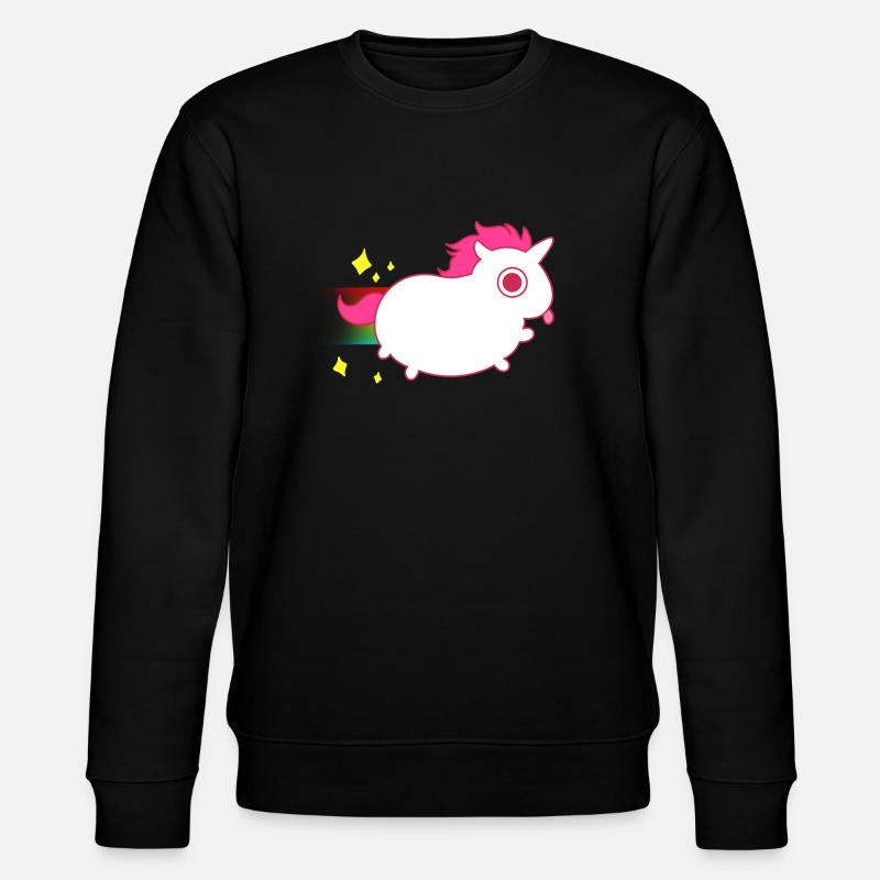 Einhorn - Stanley/Stella Unisex Bio-Sweatshirt CHANGER  - Schwarz