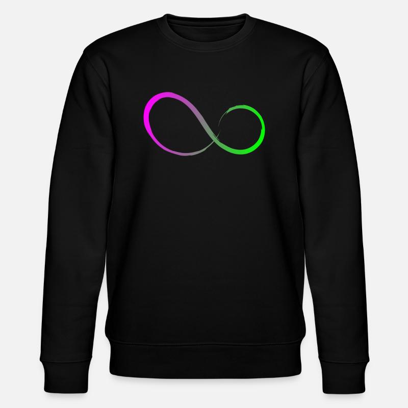 Unendlichkeitszeichen Unendlichkeit Symbol Design - Stanley/Stella Unisex Bio-Sweatshirt CHANGER - Schwarz