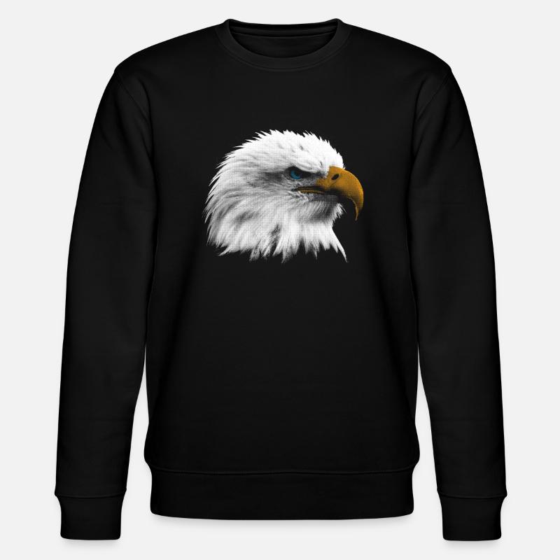 Bald eagle - Stanley/Stella CHANGER Unisex Organic Sweatshirt - black