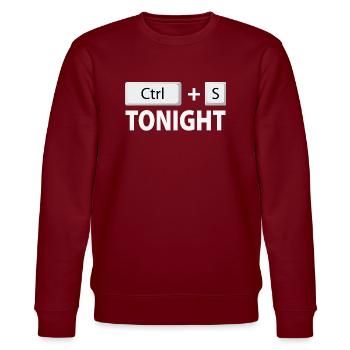 Save (Ctrl + S) tonight - Stanley/Stella Unisex Bio-Sweatshirt CHANGER  - Burgunderrot - Vorne - Nik (191cm) & Marisol (170cm)