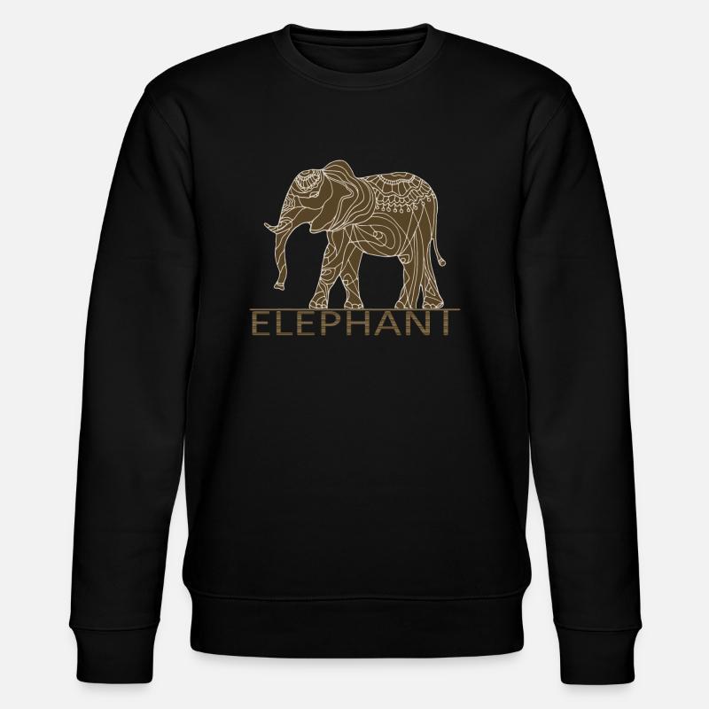 Elefant - Stanley/Stella Unisex Bio-Sweatshirt CHANGER  - Schwarz