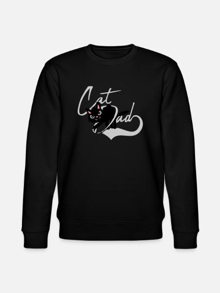 Cat Dad cool Design - Stanley/Stella CHANGER Unisex Organic Sweatshirt - black