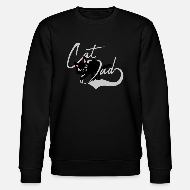 Cat Dad cool Design - Stanley/Stella Unisex Bio-Sweatshirt CHANGER  - Schwarz