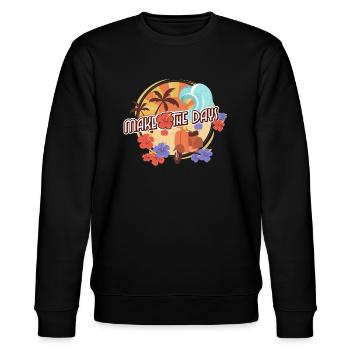 Vacation - Travel - Stanley/Stella CHANGER Unisex Organic Sweatshirt - black - Front - Nik (191cm) & Marisol (170cm)