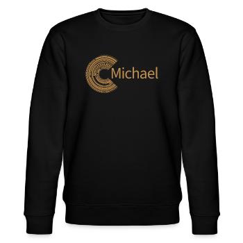 Für Michael - Stanley/Stella Unisex Bio-Sweatshirt CHANGER  - Schwarz - Vorne - Nik (191cm) & Marisol (170cm)