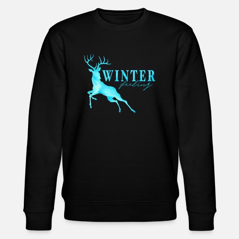 winter feeling - Stanley/Stella Unisex Bio-Sweatshirt CHANGER  - Schwarz