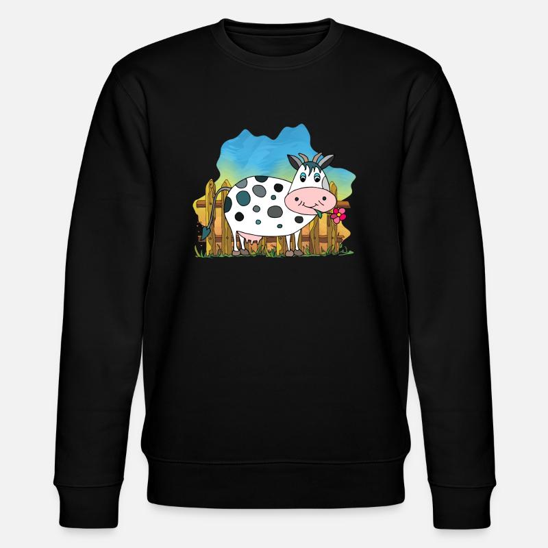 Kuh - Stanley/Stella Unisex Bio-Sweatshirt CHANGER  - Schwarz