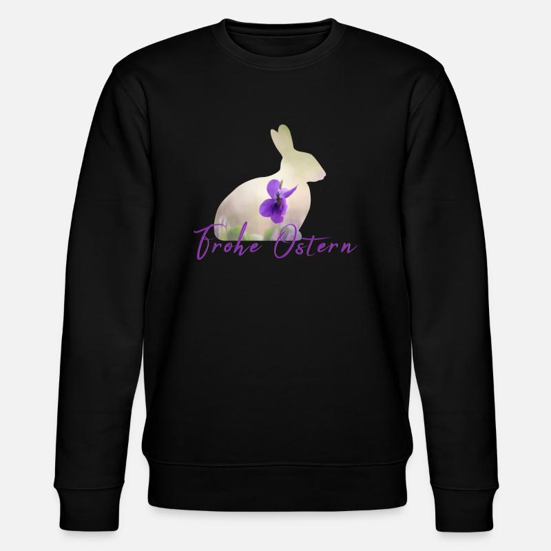 Easter Happy Easter - Stanley/Stella CHANGER Unisex Organic Sweatshirt - black