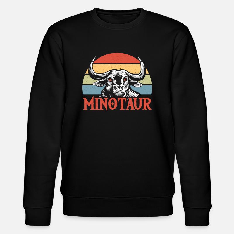 Halbbull-Minotaurus-Geschenk - Stanley/Stella Unisex Bio-Sweatshirt CHANGER  - Schwarz