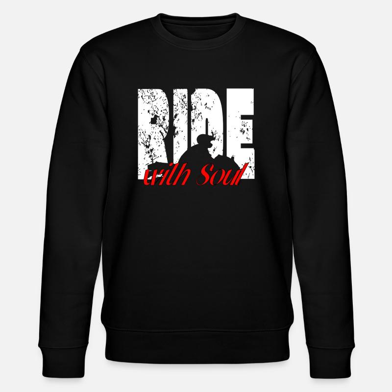 Für Biker - RideWithSoul - Stanley/Stella Unisex Bio-Sweatshirt CHANGER  - Schwarz