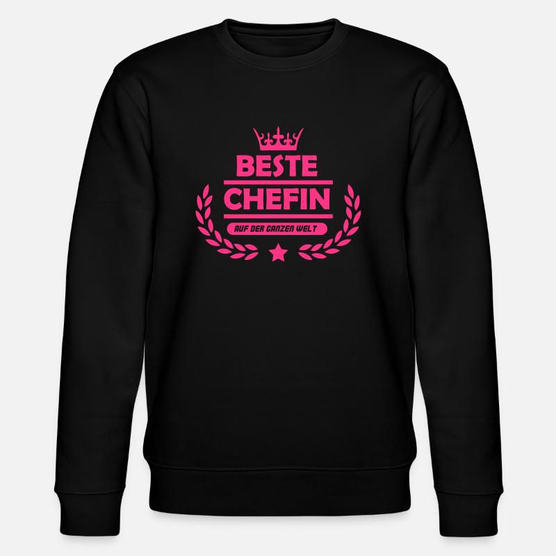 beste_chefin_der_welt_001 - Stanley/Stella Unisex Bio-Sweatshirt CHANGER  - Schwarz
