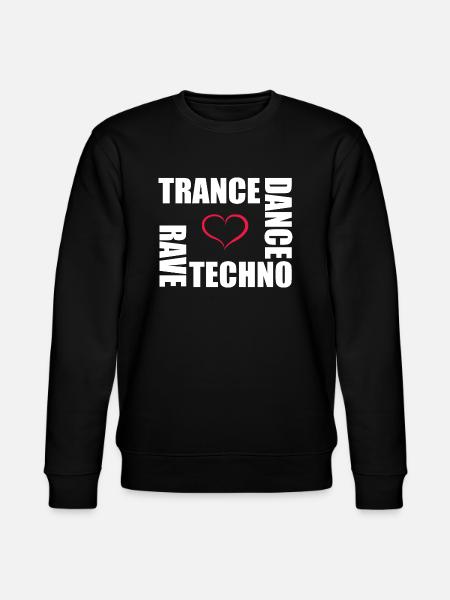 techno dance trance rave - Stanley/Stella CHANGER Unisex Organic Sweatshirt - black