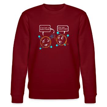 Wissenschaft - Stanley/Stella Unisex Bio-Sweatshirt CHANGER  - Burgunderrot - Vorne - Nik (191cm) & Marisol (170cm)