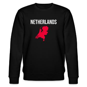 Netherlands Souvenir - Stanley/Stella CHANGER Unisex Organic Sweatshirt - black - Front - Nik (191cm) & Marisol (170cm)